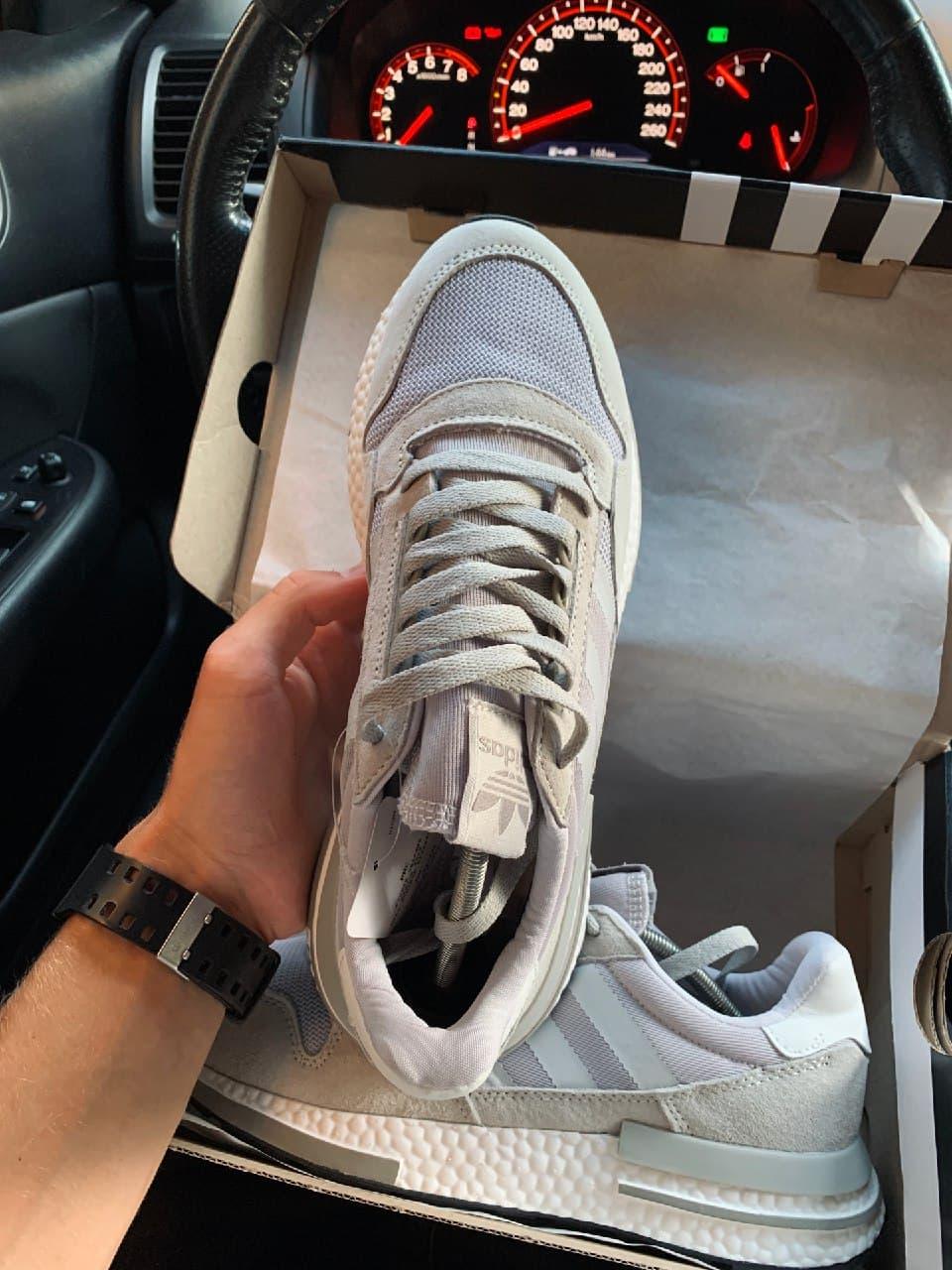 Adidas ZX 500 Grey White 2