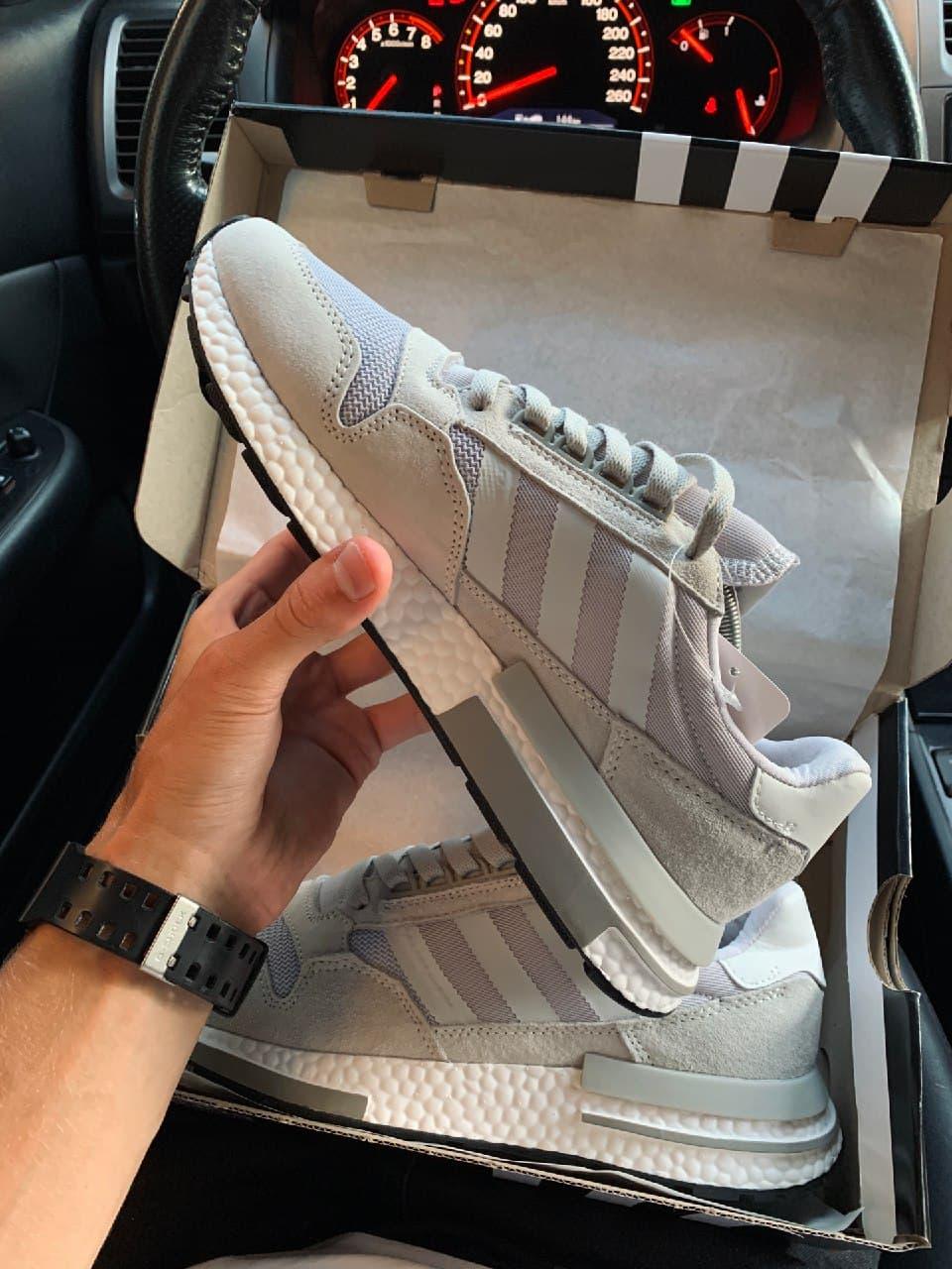 Adidas ZX 500 Grey White 2