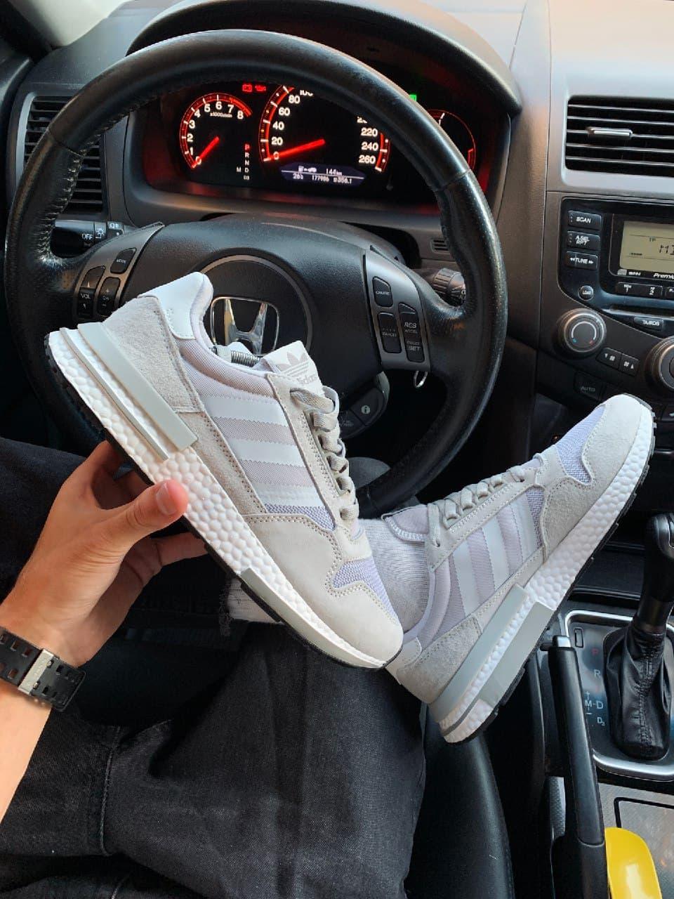 Adidas ZX 500 Grey White 2