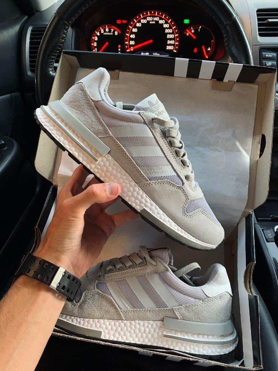 Adidas ZX 500 Grey White 2
