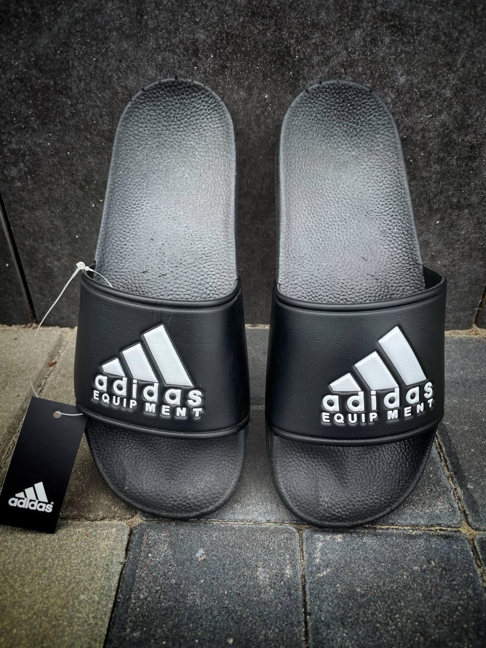 Adidas Slide Black White Logo