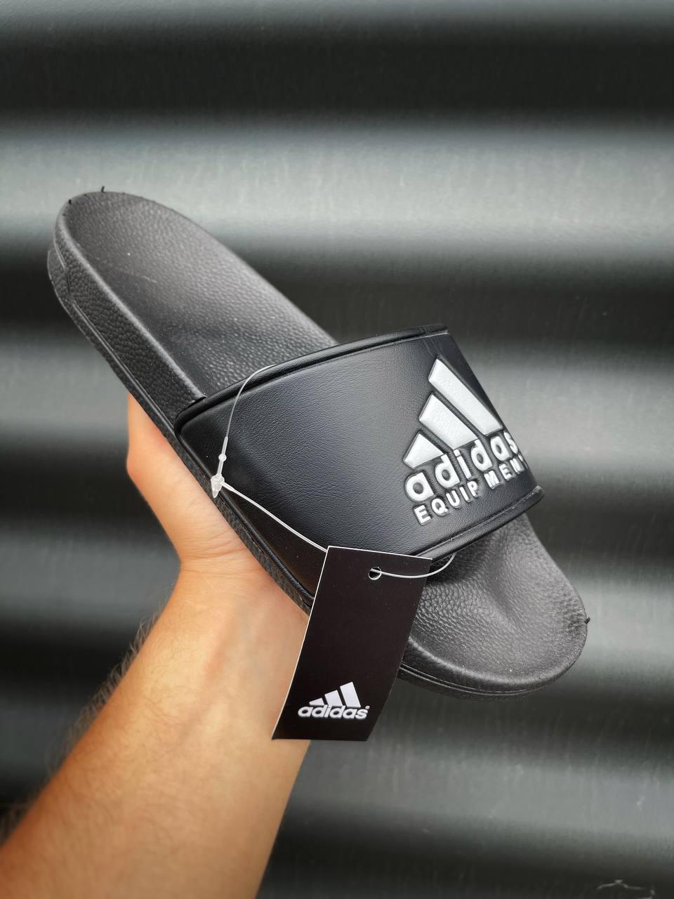 Adidas Slide Black White Logo