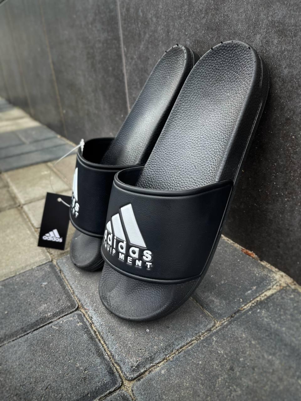 Adidas Slide Black White Logo