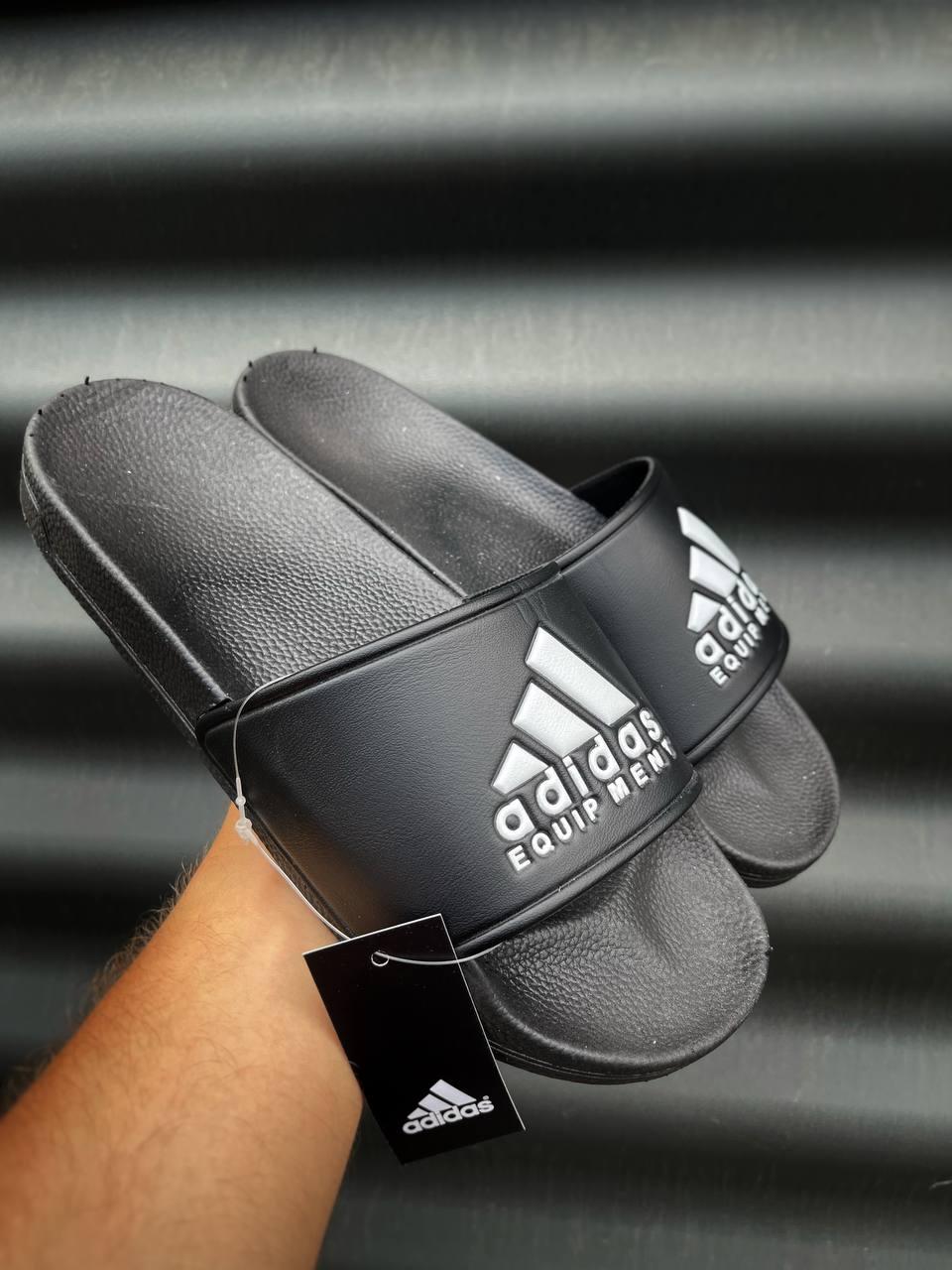 Adidas Slide Black White Logo