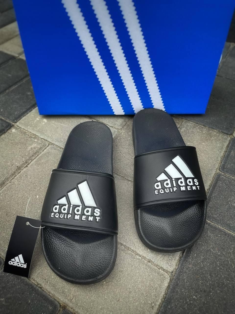Adidas Slide Black White Logo