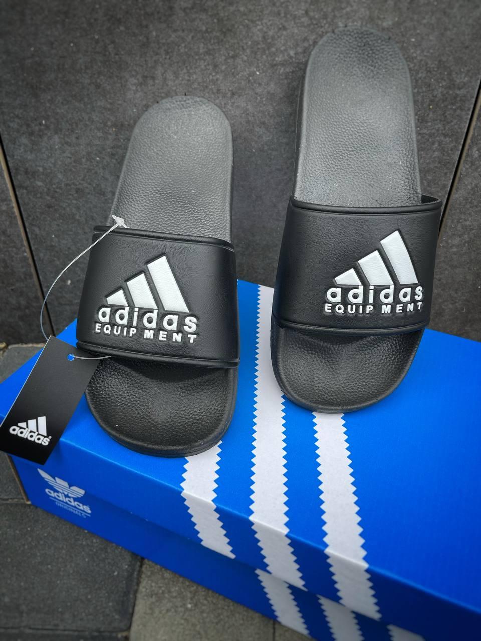 Adidas Slide Black White Logo