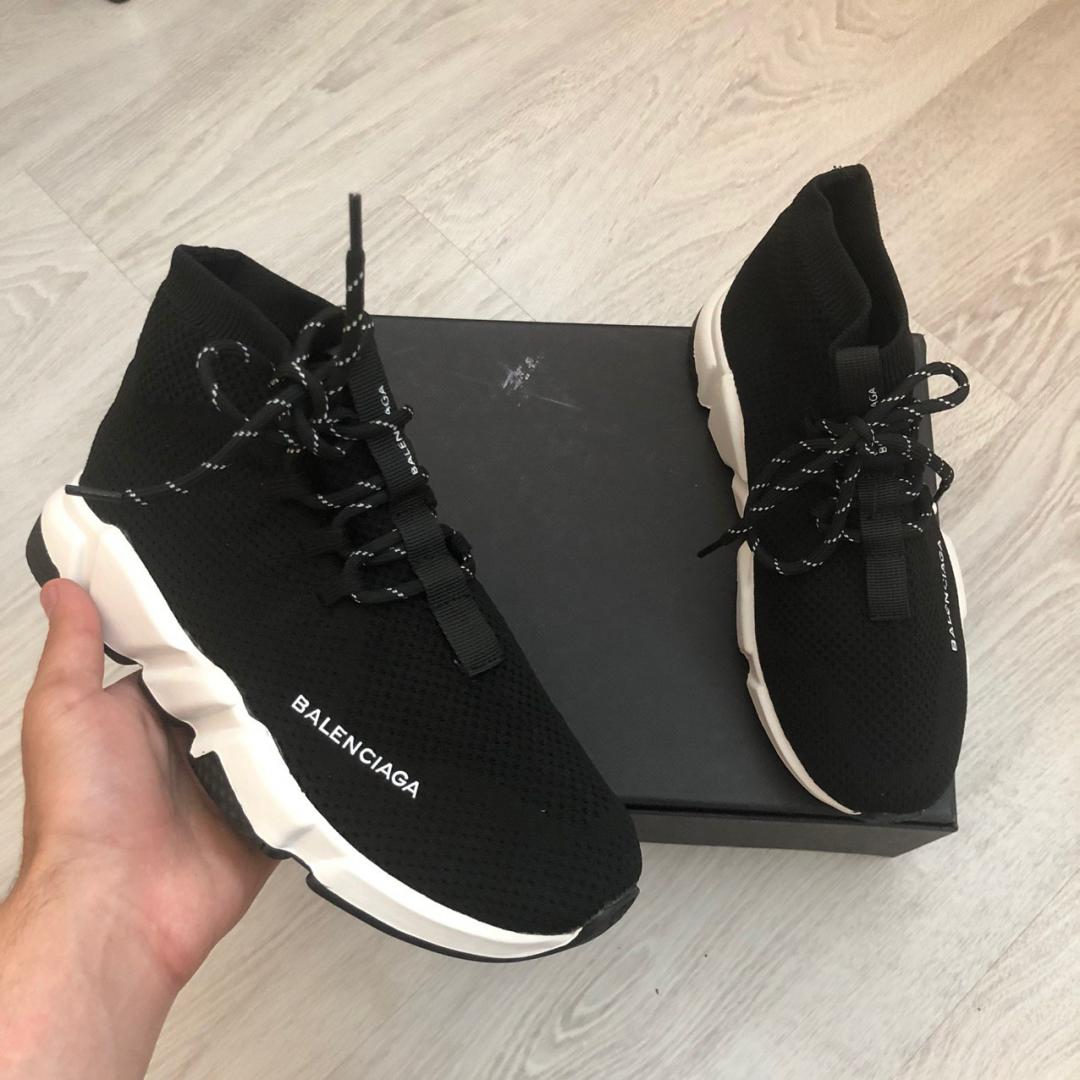 Balenciaga Speed Trainer Black White 4