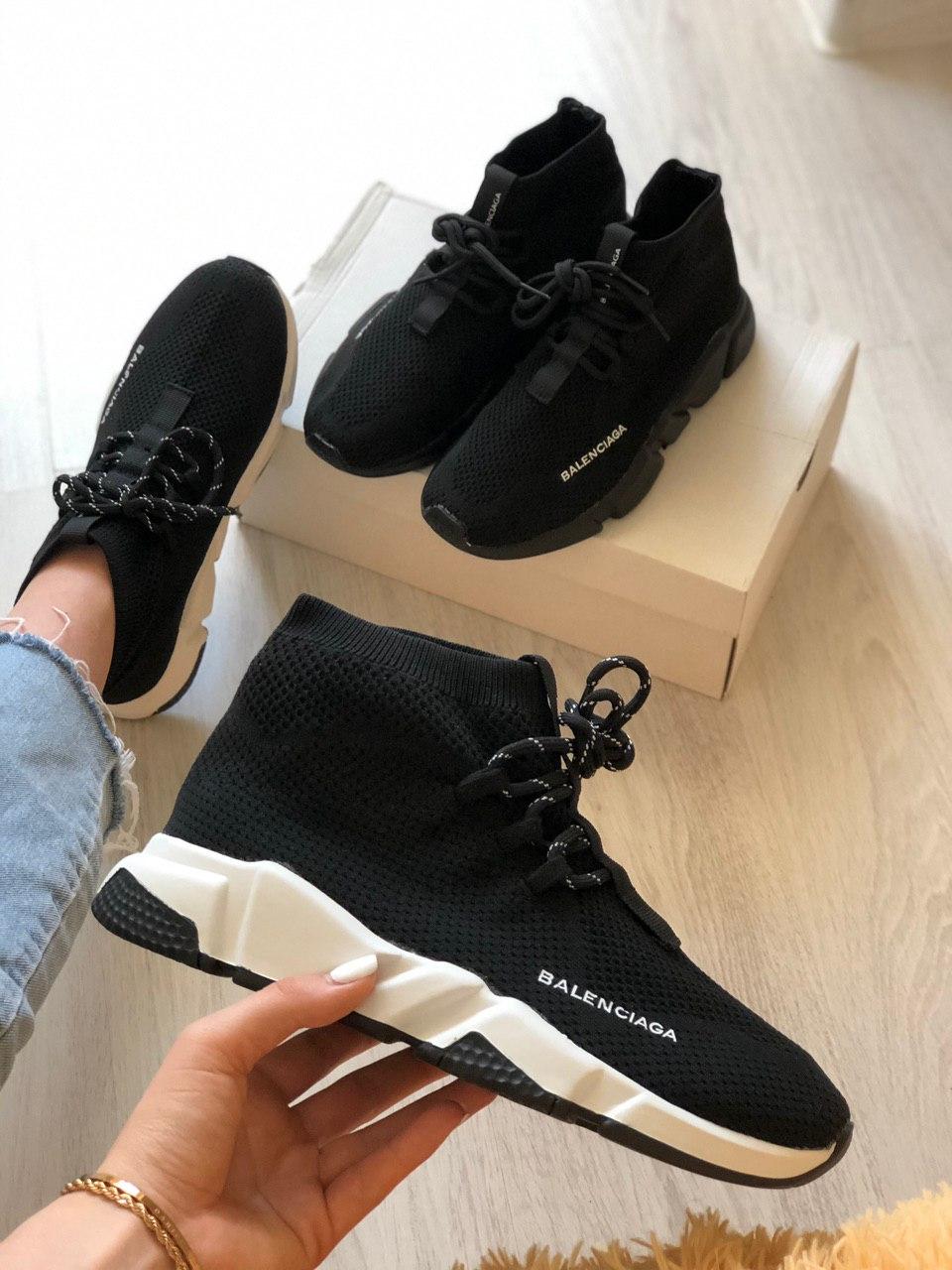 Balenciaga Speed Trainer Black White 4