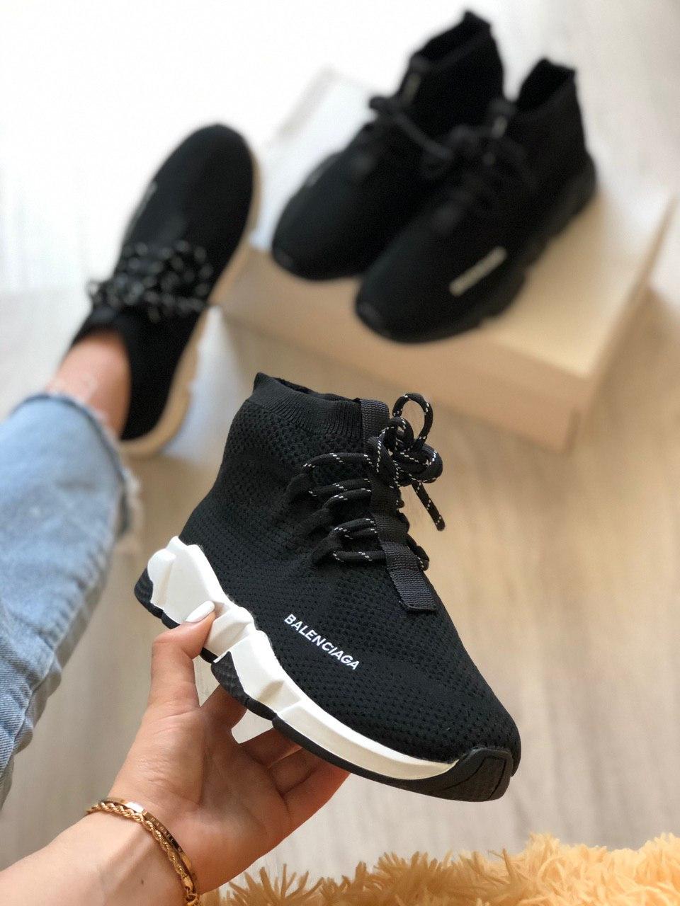 Balenciaga Speed Trainer Black White 4