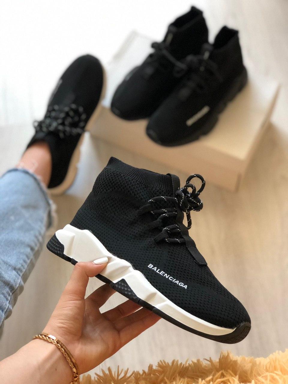 Balenciaga Speed Trainer Black White 4