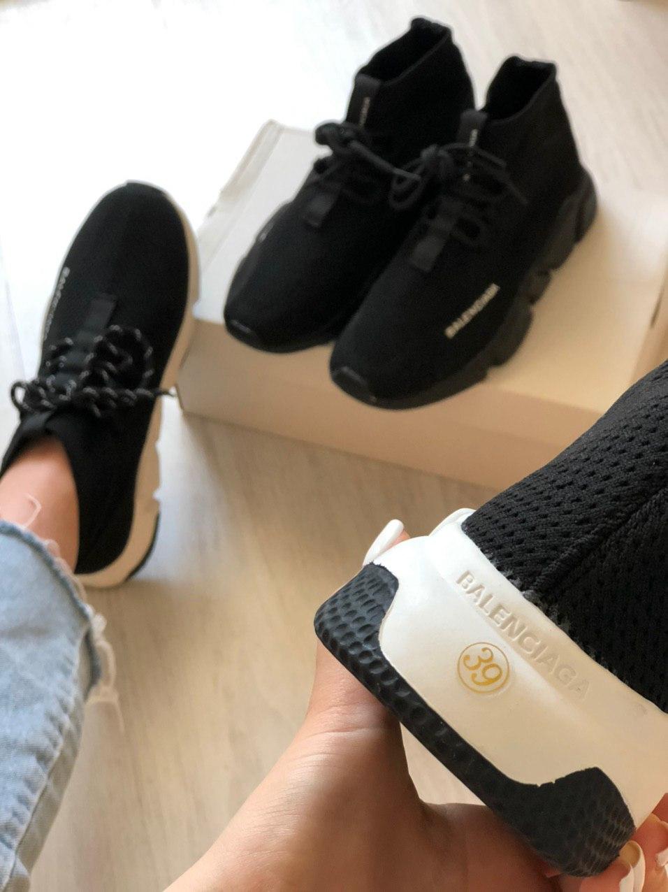 Balenciaga Speed Trainer Black White 4