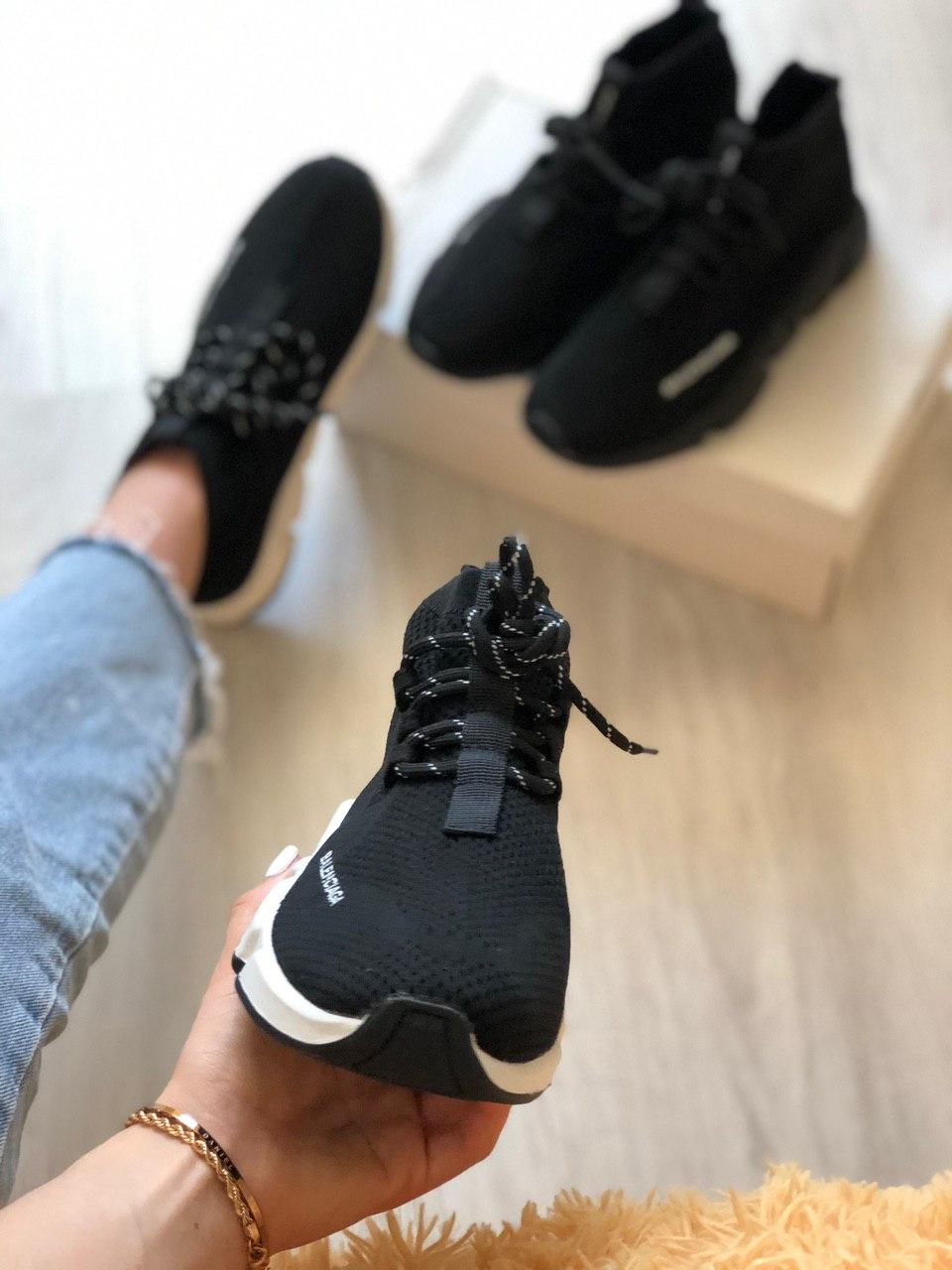 Balenciaga Speed Trainer Black White 4