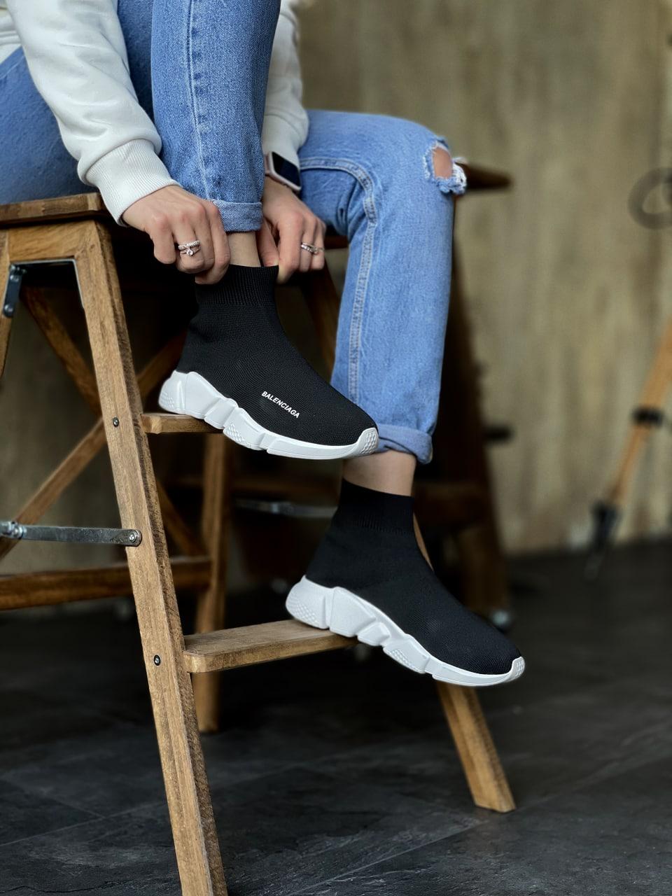 Balenciaga Speed Trainer Black White 3