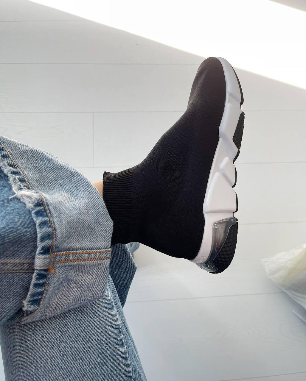 Balenciaga Speed Trainer 2.0 Knit Black White