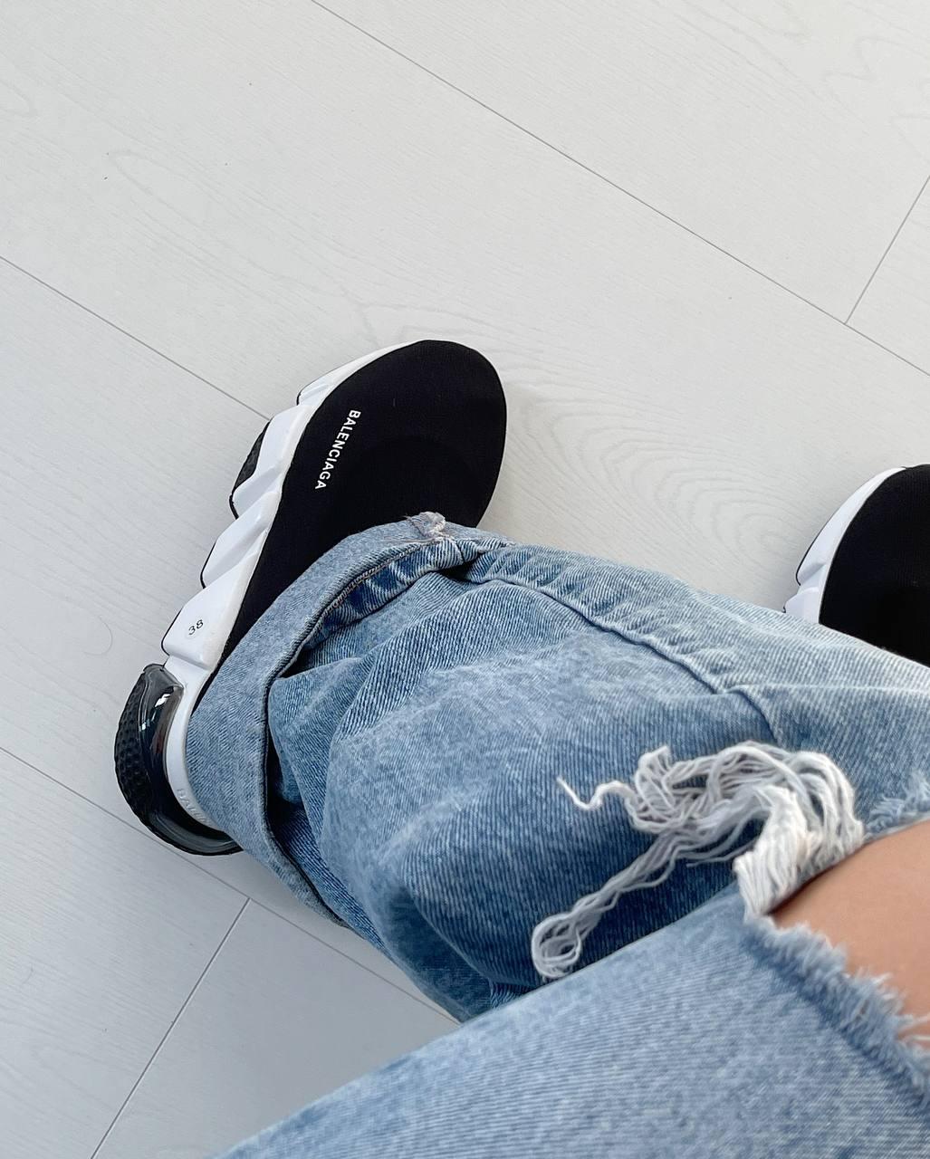 Balenciaga Speed Trainer 2.0 Knit Black White