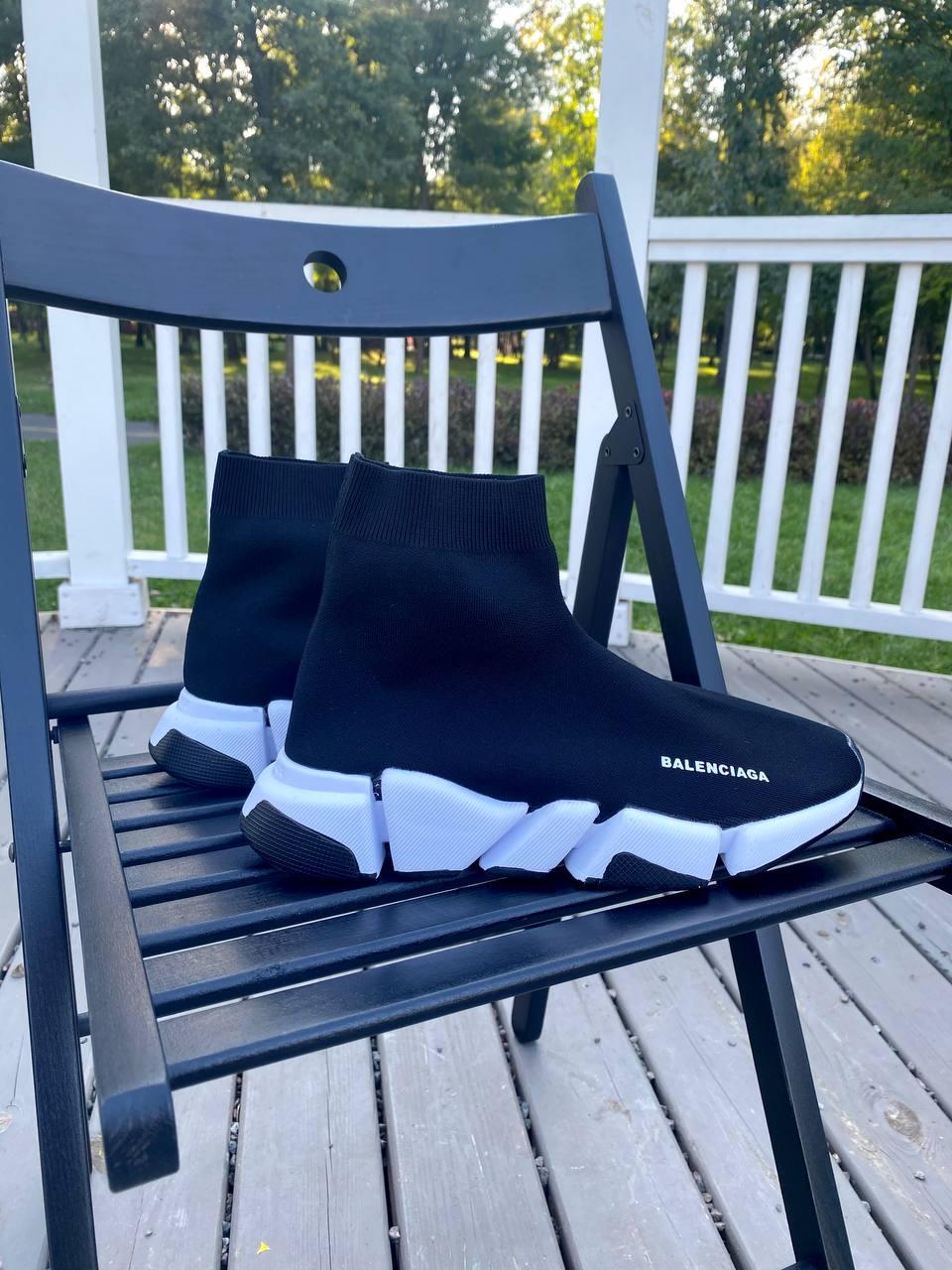 Balenciaga Speed Trainer 2.0 Knit Black White 2