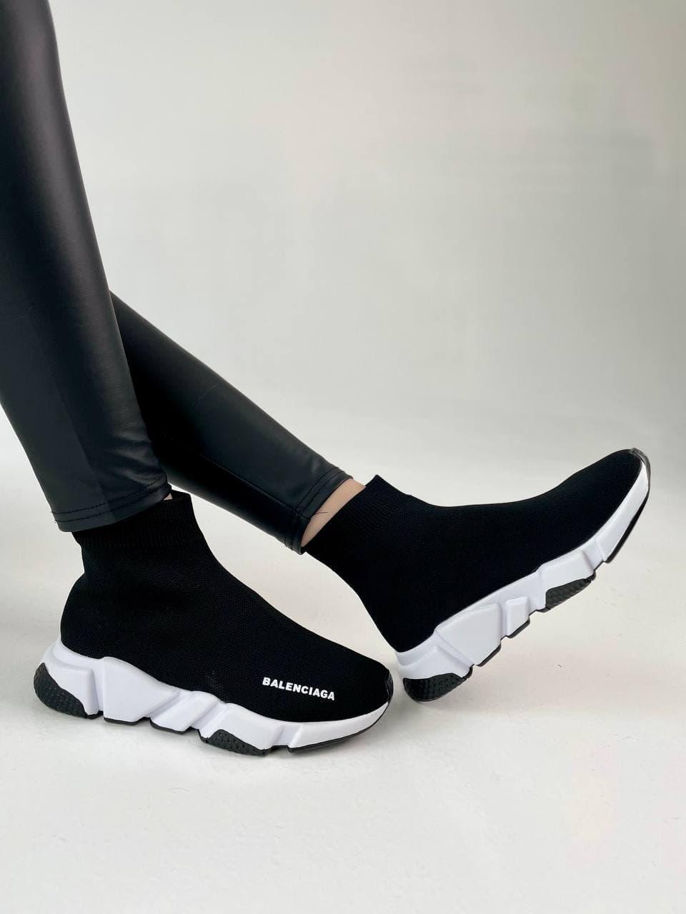 Balenciaga Speed Trainer Black White 2