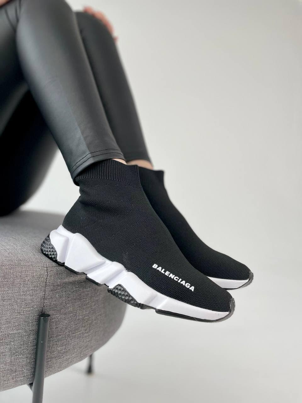 Balenciaga Speed Trainer Black White 2