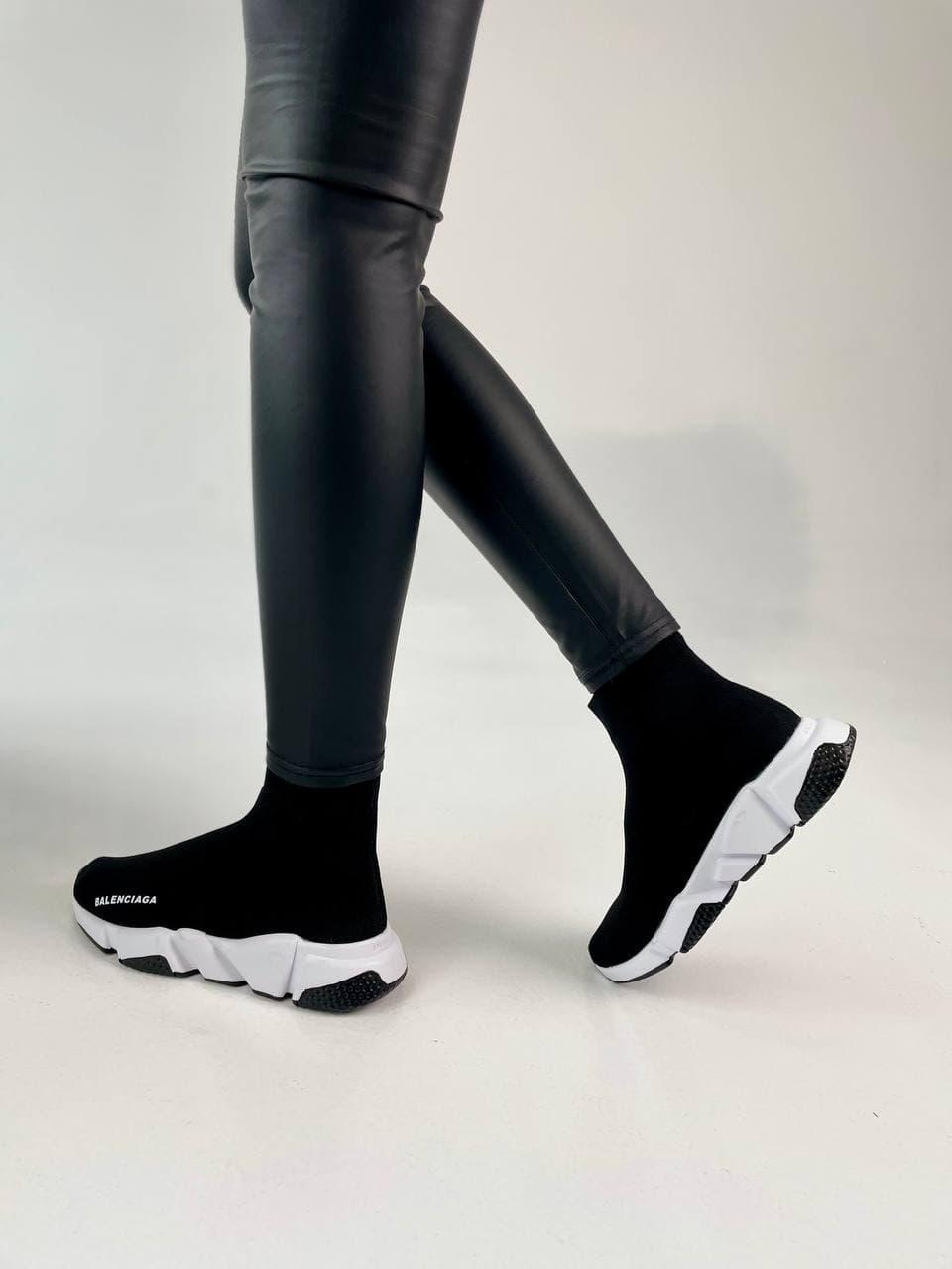 Balenciaga Speed Trainer Black White 2