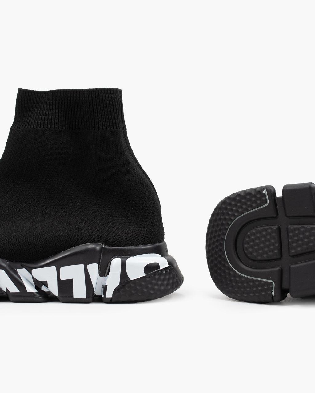 Balenciaga Speed Trainer Black White Graffiti