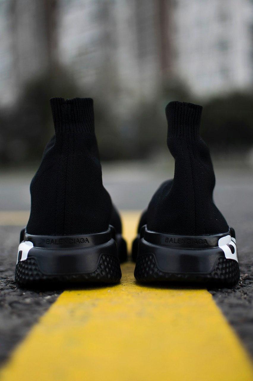 Balenciaga Speed Trainer Black White Graffiti