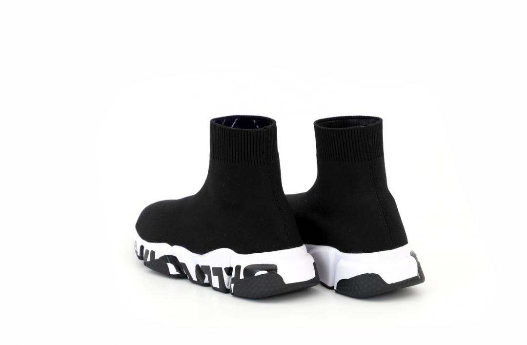 Balenciaga Speed Trainer Black White Graffiti 2