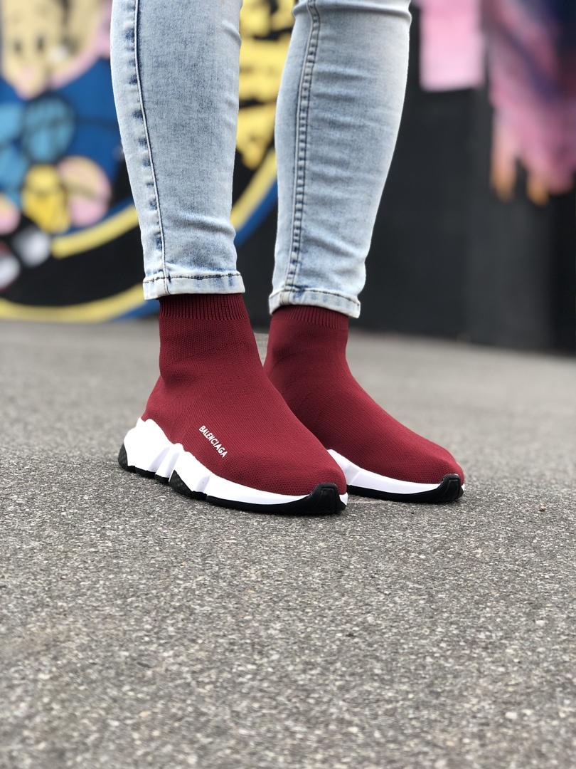 Balenciaga Speed Trainer Bordo