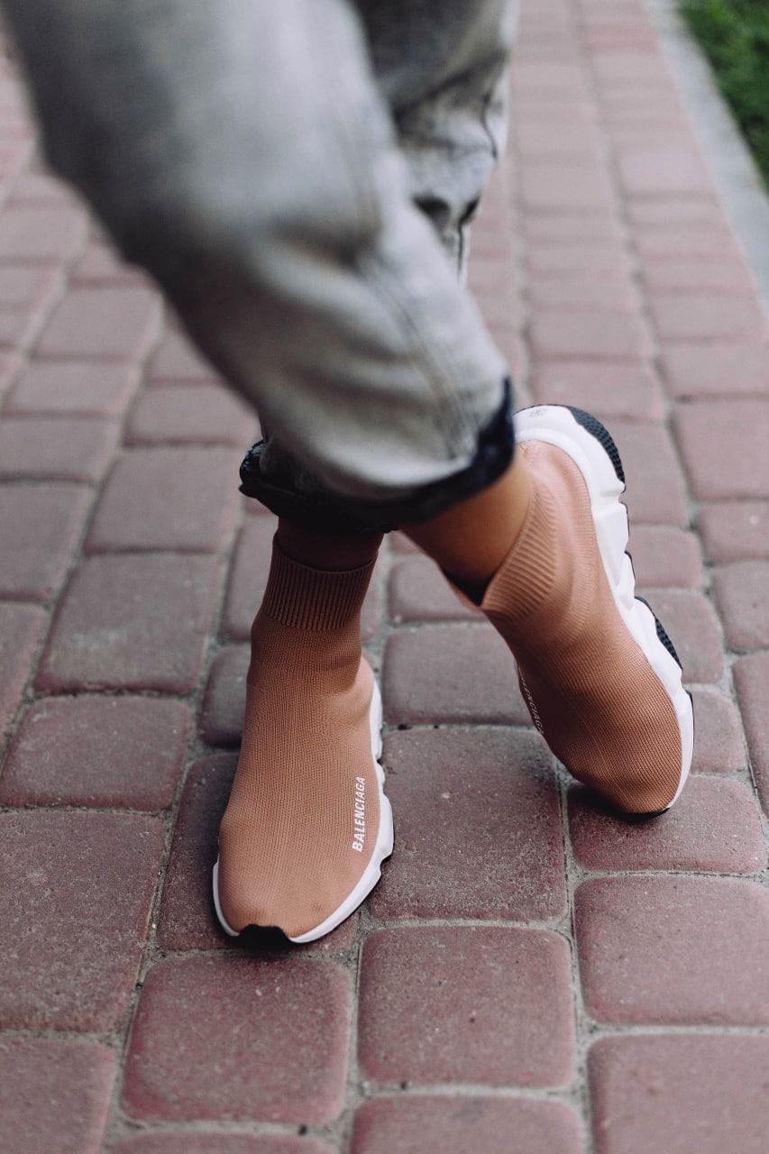 Balenciaga Speed Trainer Beige White Black