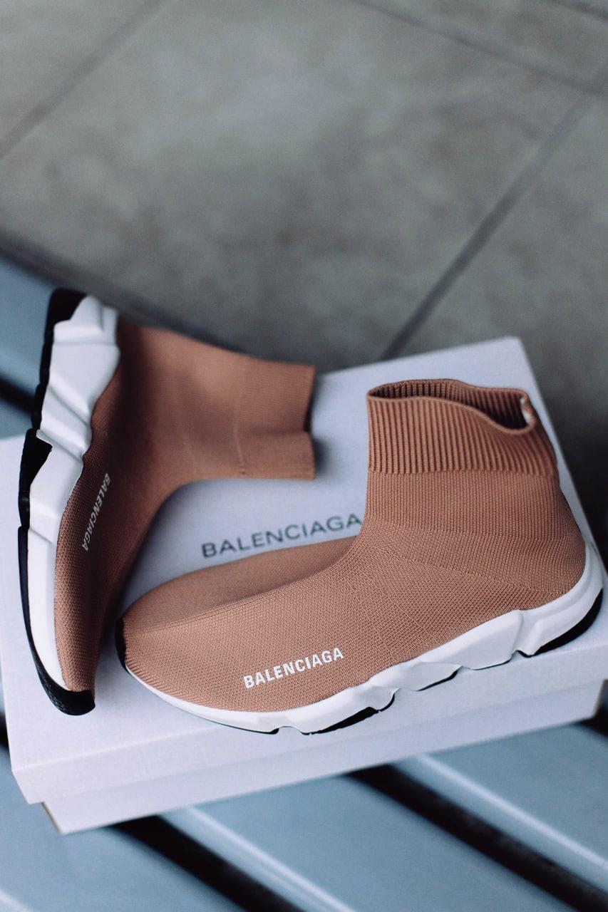 Balenciaga Speed Trainer Beige White Black