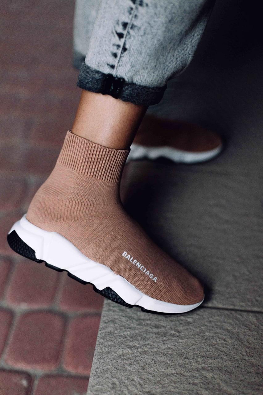 Balenciaga Speed Trainer Beige White Black