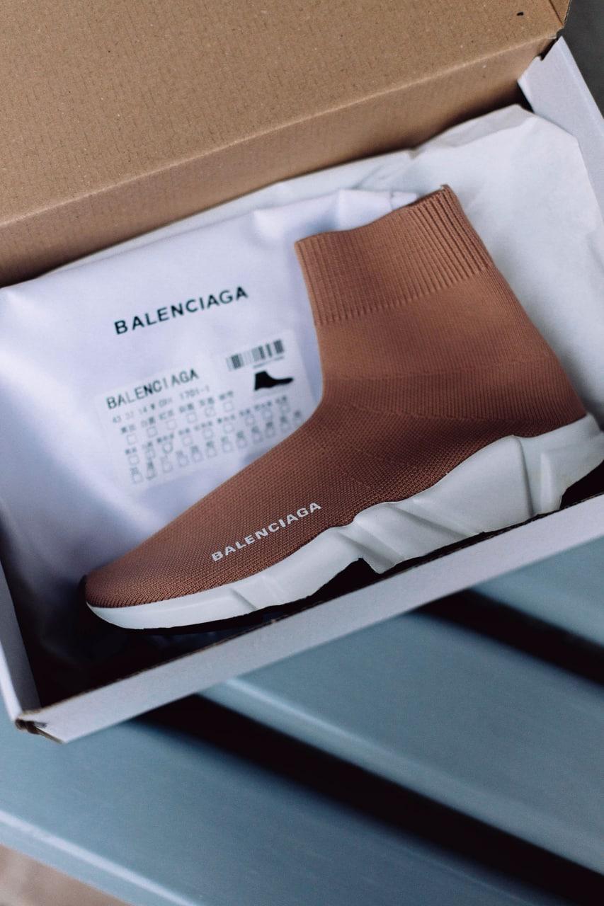 Balenciaga Speed Trainer Beige White Black