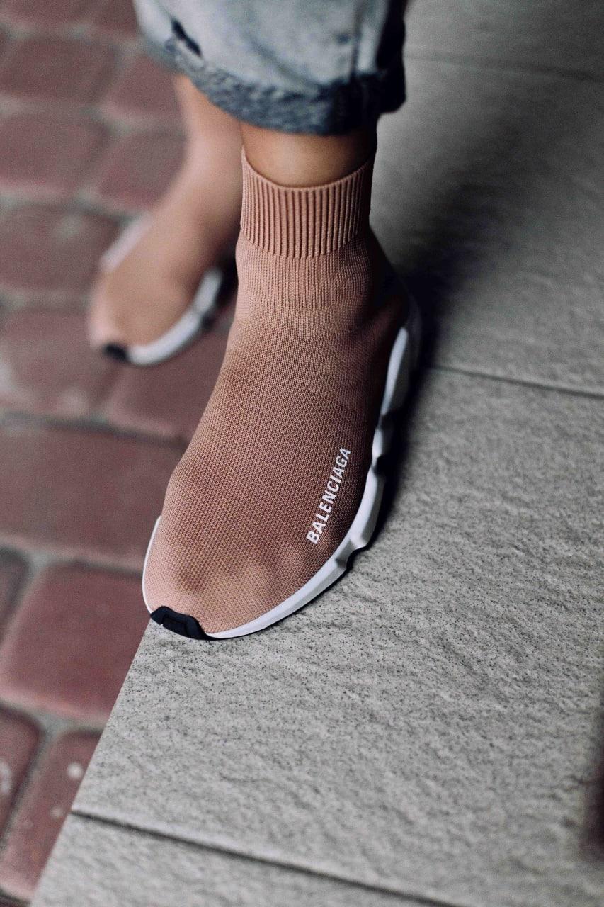 Balenciaga Speed Trainer Beige White Black