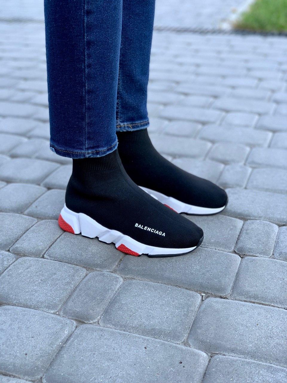 Balenciaga Speed Trainer Black White Red