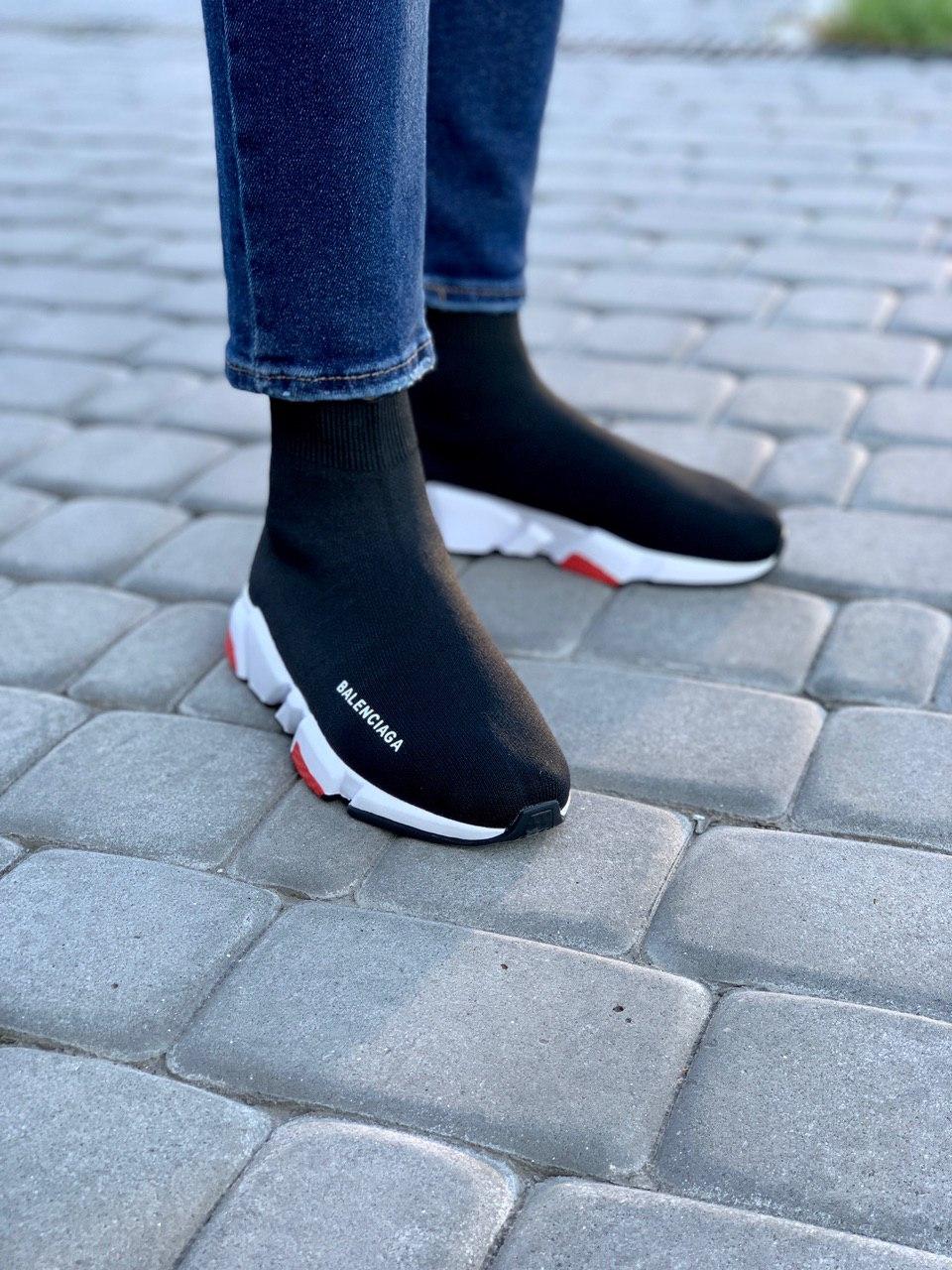 Balenciaga Speed Trainer Black White Red
