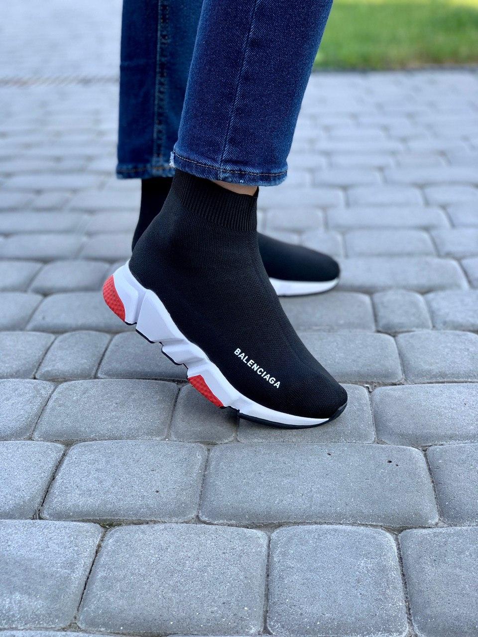 Balenciaga Speed Trainer Black White Red