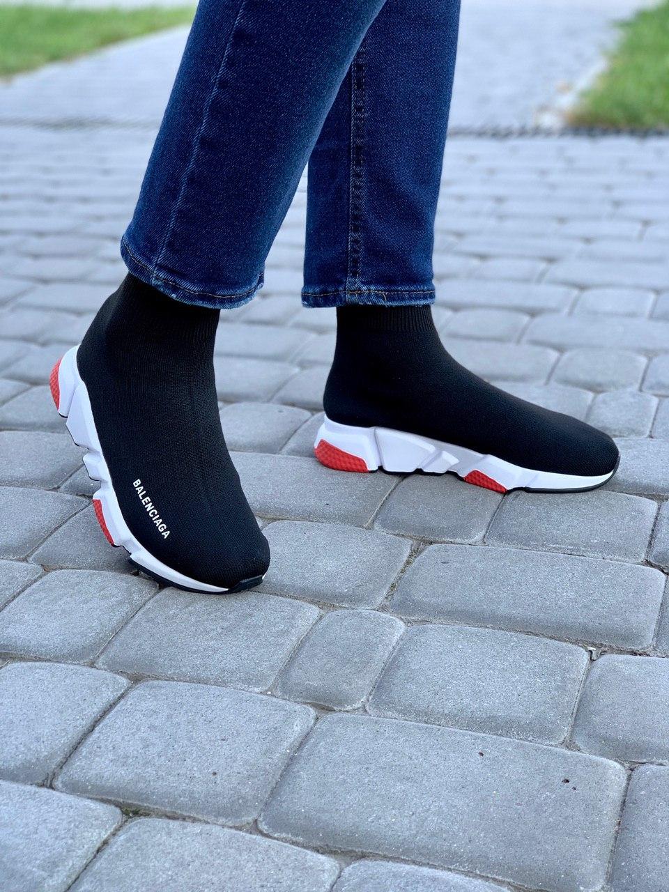 Balenciaga Speed Trainer Black White Red