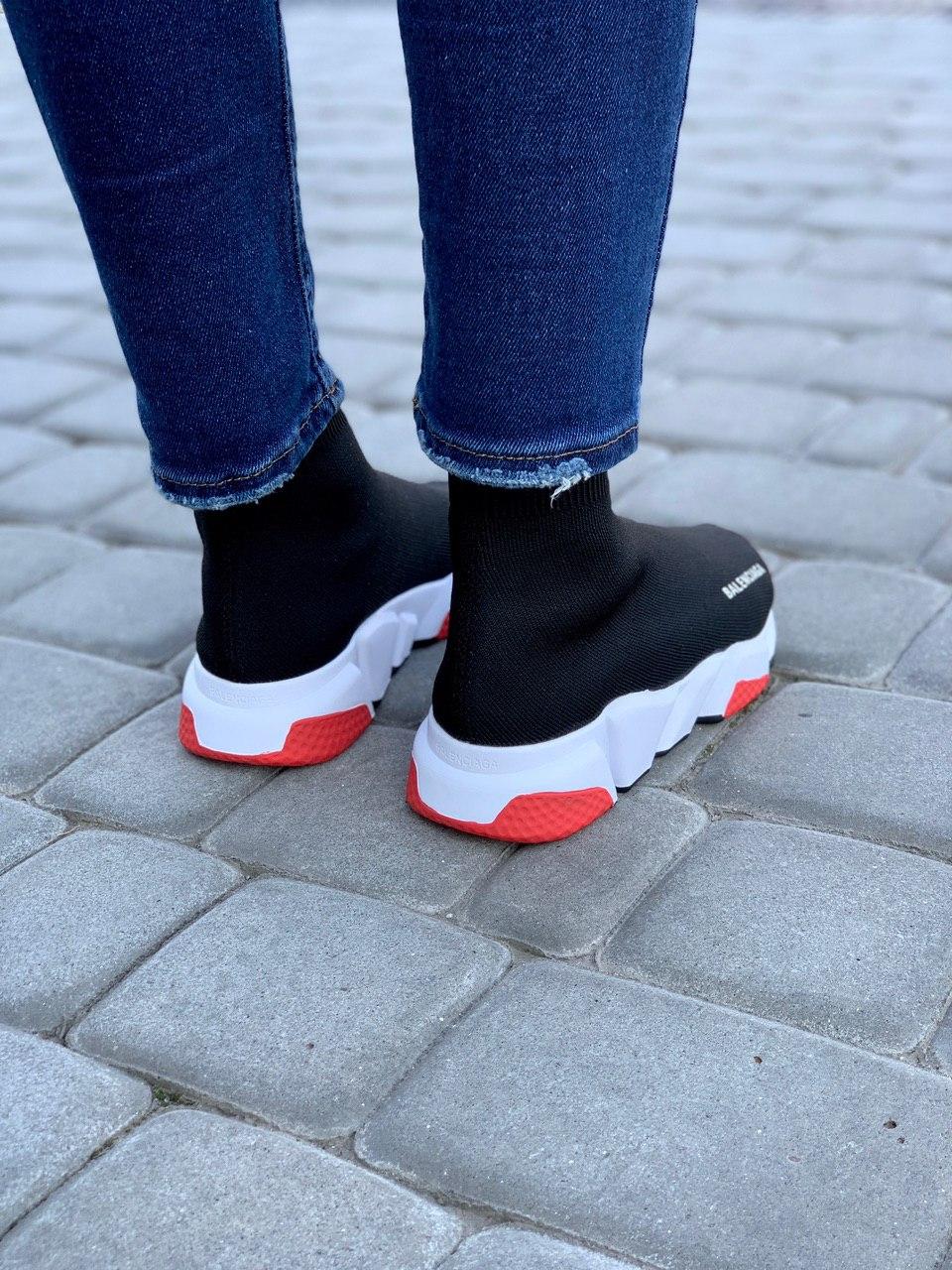 Balenciaga Speed Trainer Black White Red