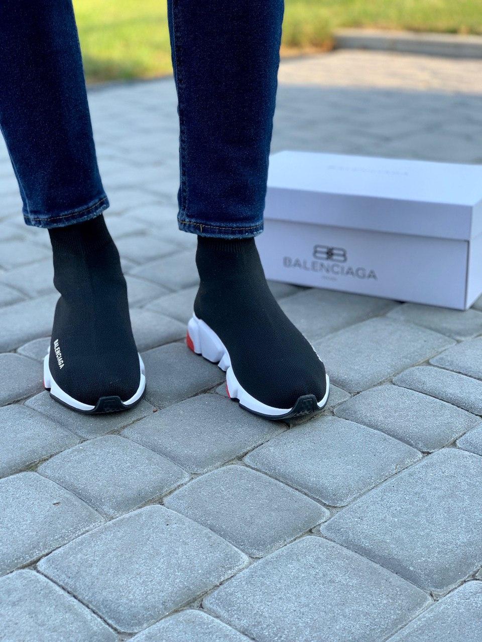 Balenciaga Speed Trainer Black White Red