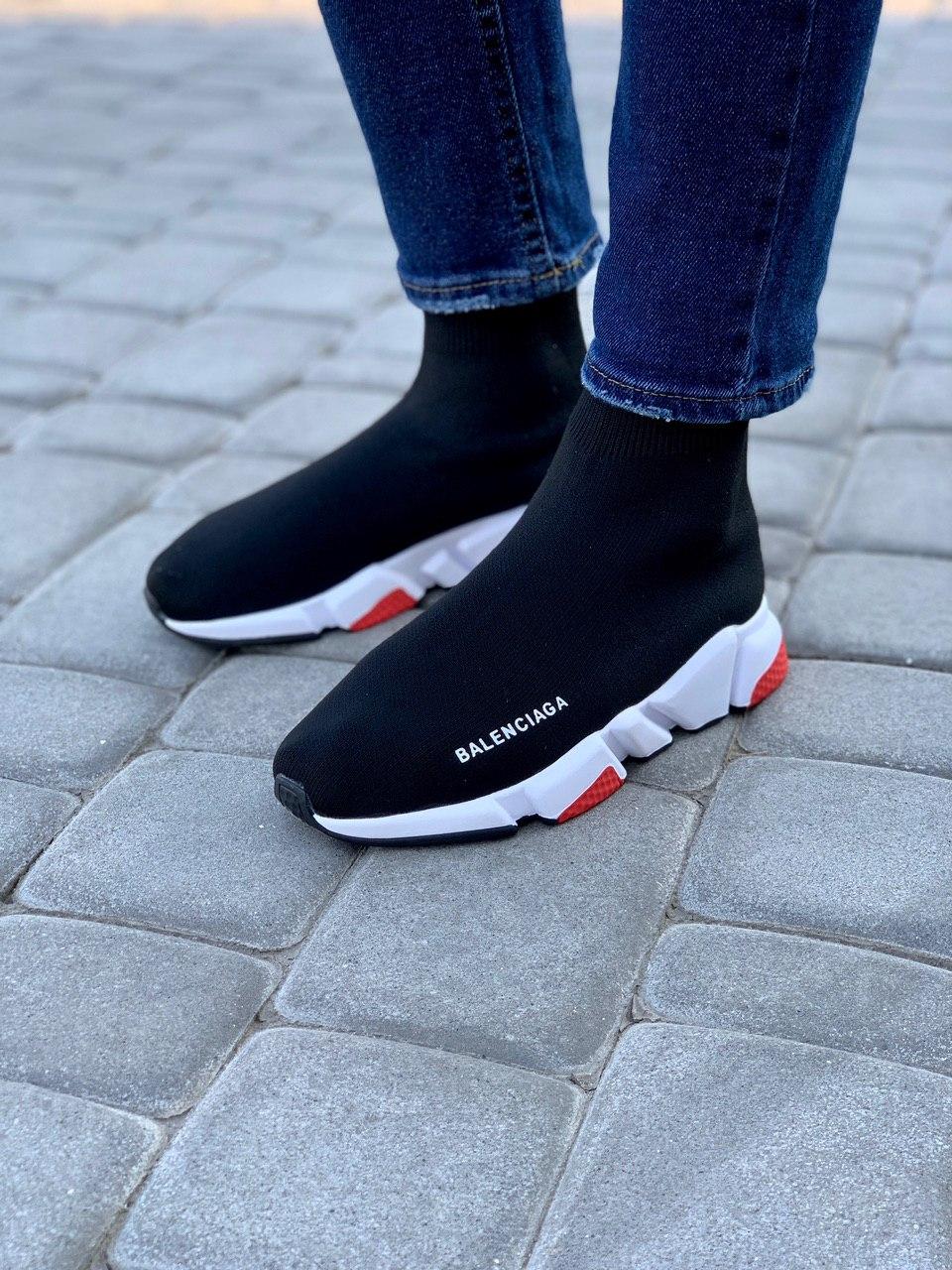 Balenciaga Speed Trainer Black White Red