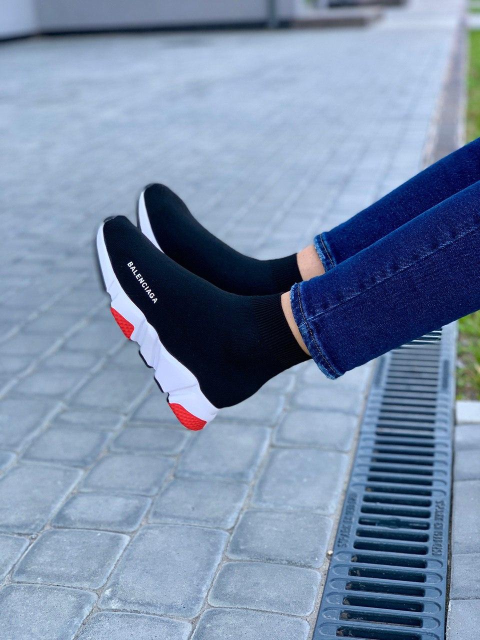 Balenciaga Speed Trainer Black White Red
