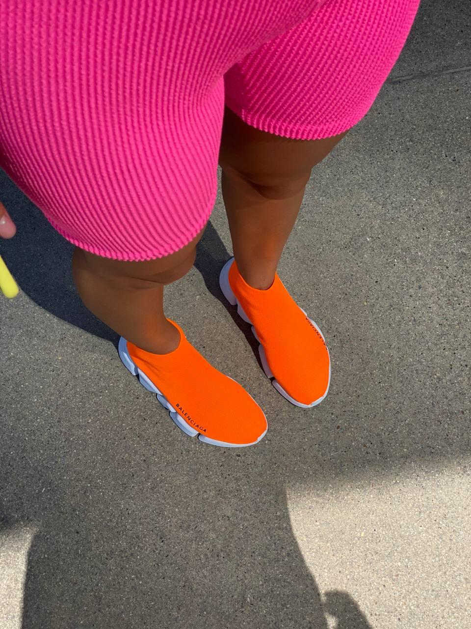 Balenciaga Speed Trainer Orange White