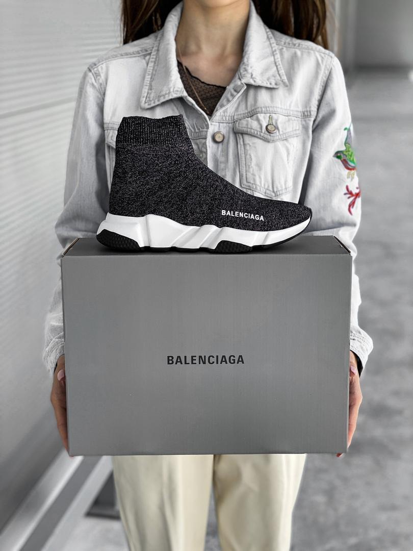 Balenciaga Speed Trainer Mid Lurex Knit 2