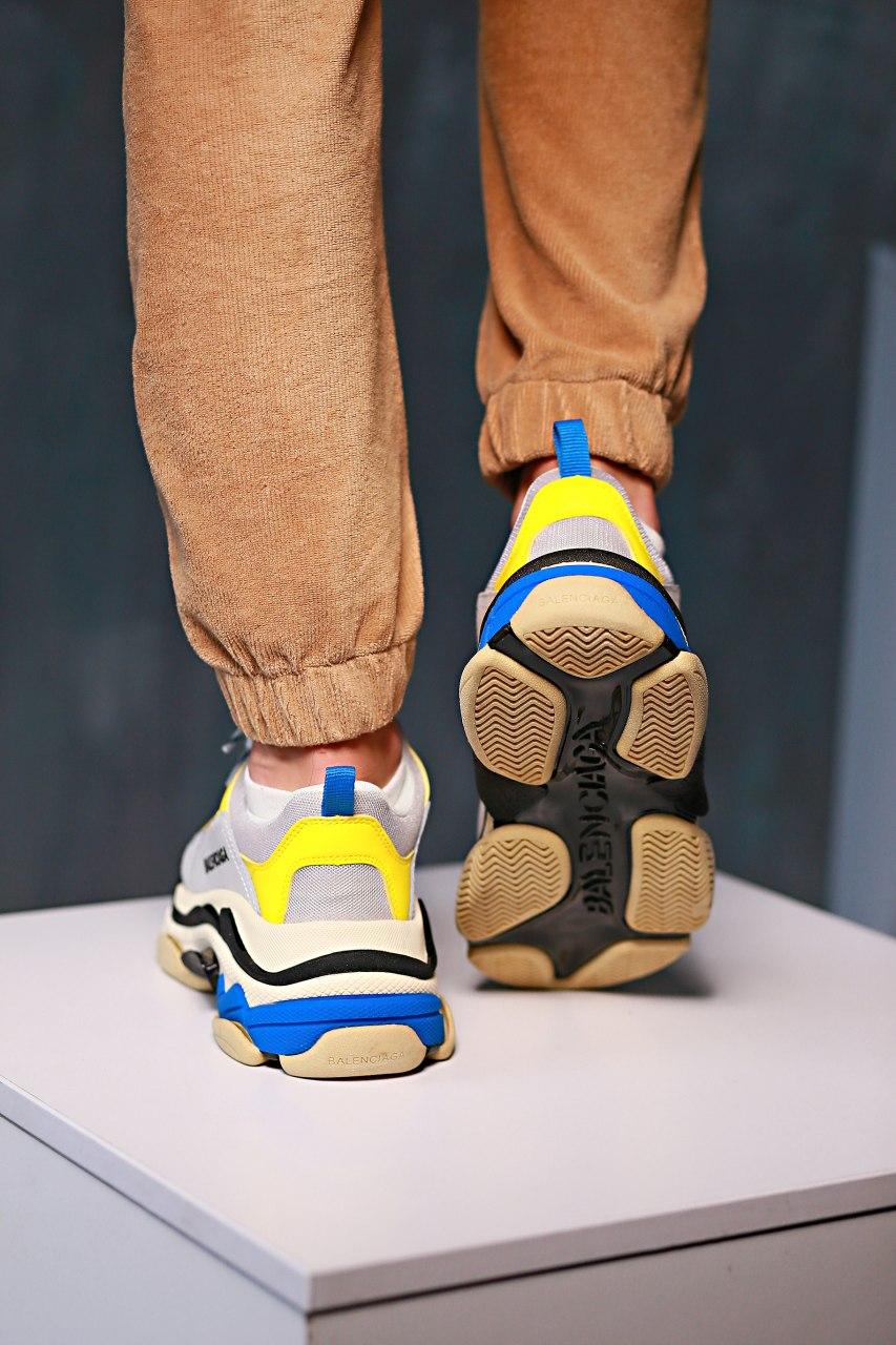 Balenciaga Triple S V1 Sneaker Grey Purple Yellow Black