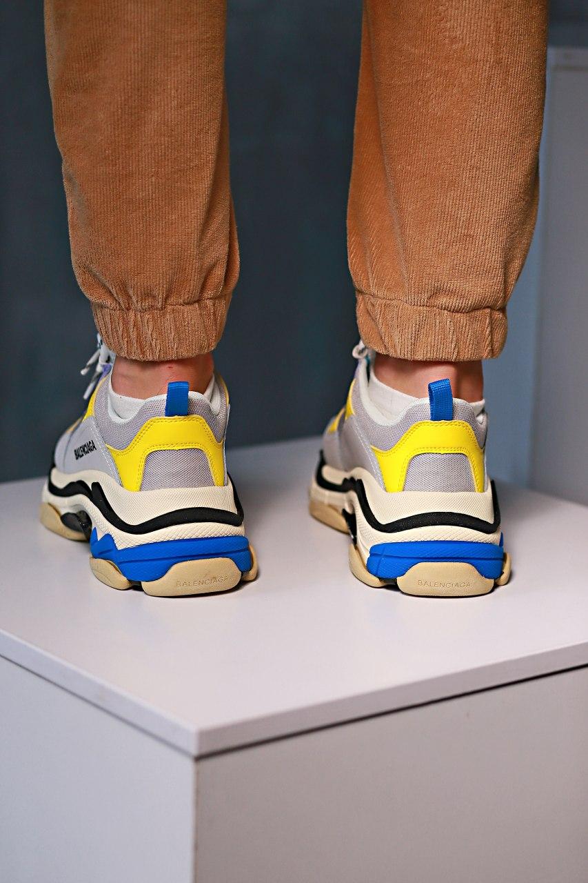 Balenciaga Triple S V1 Sneaker Grey Purple Yellow Black