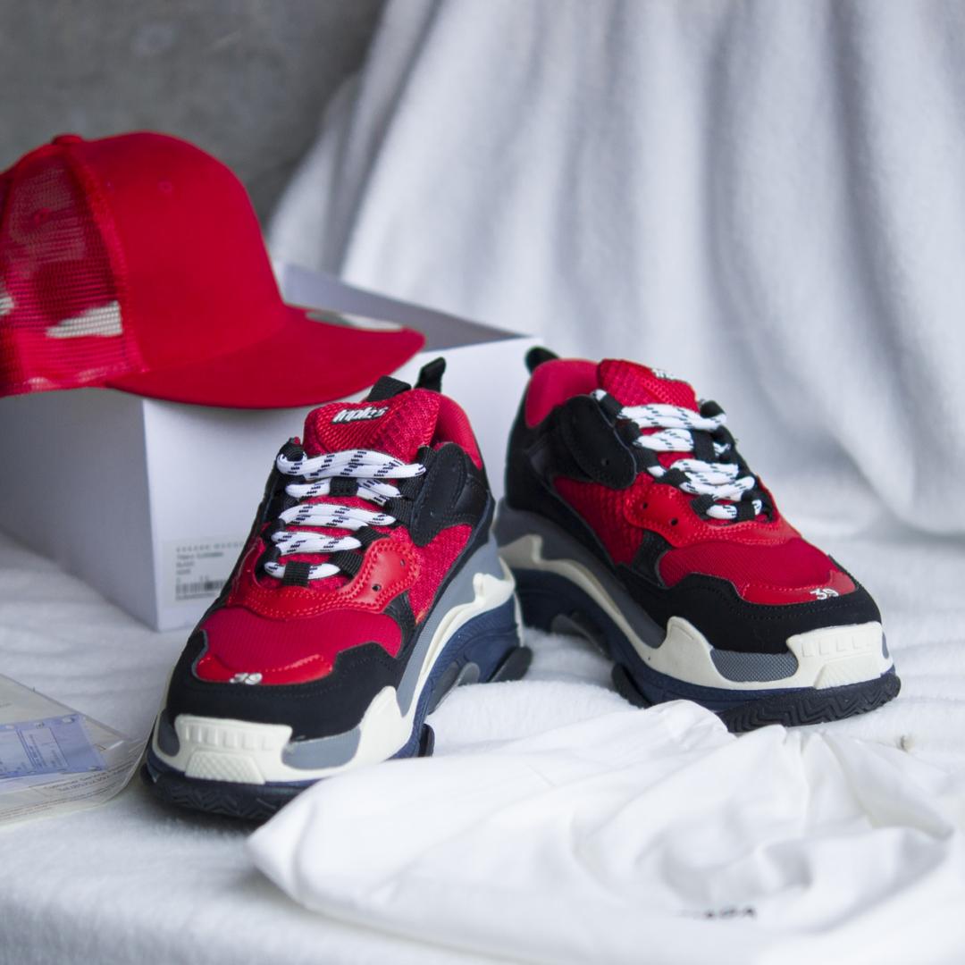 Balenciaga Triple S V1 Red Black