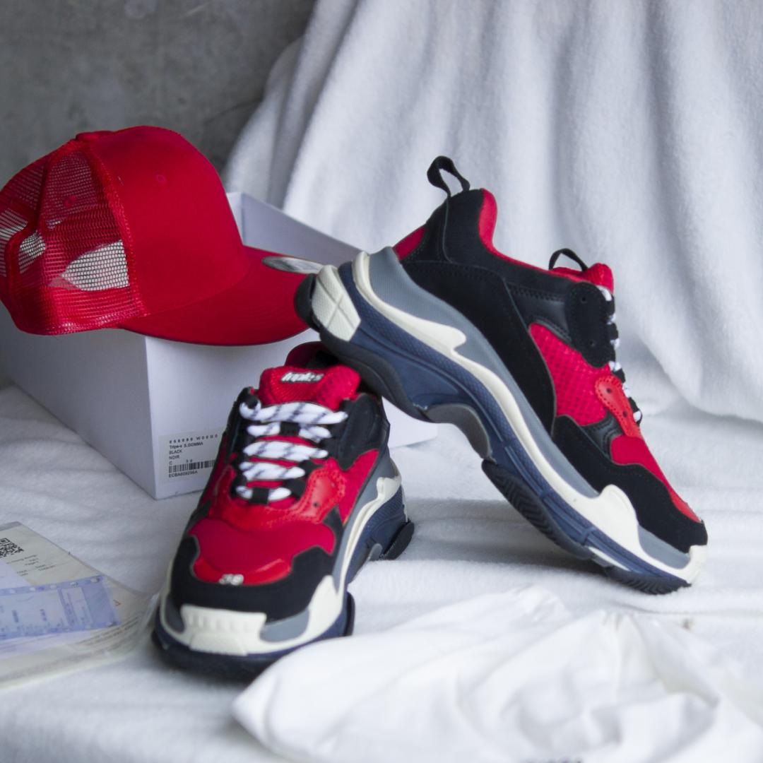 Balenciaga Triple S V1 Red Black