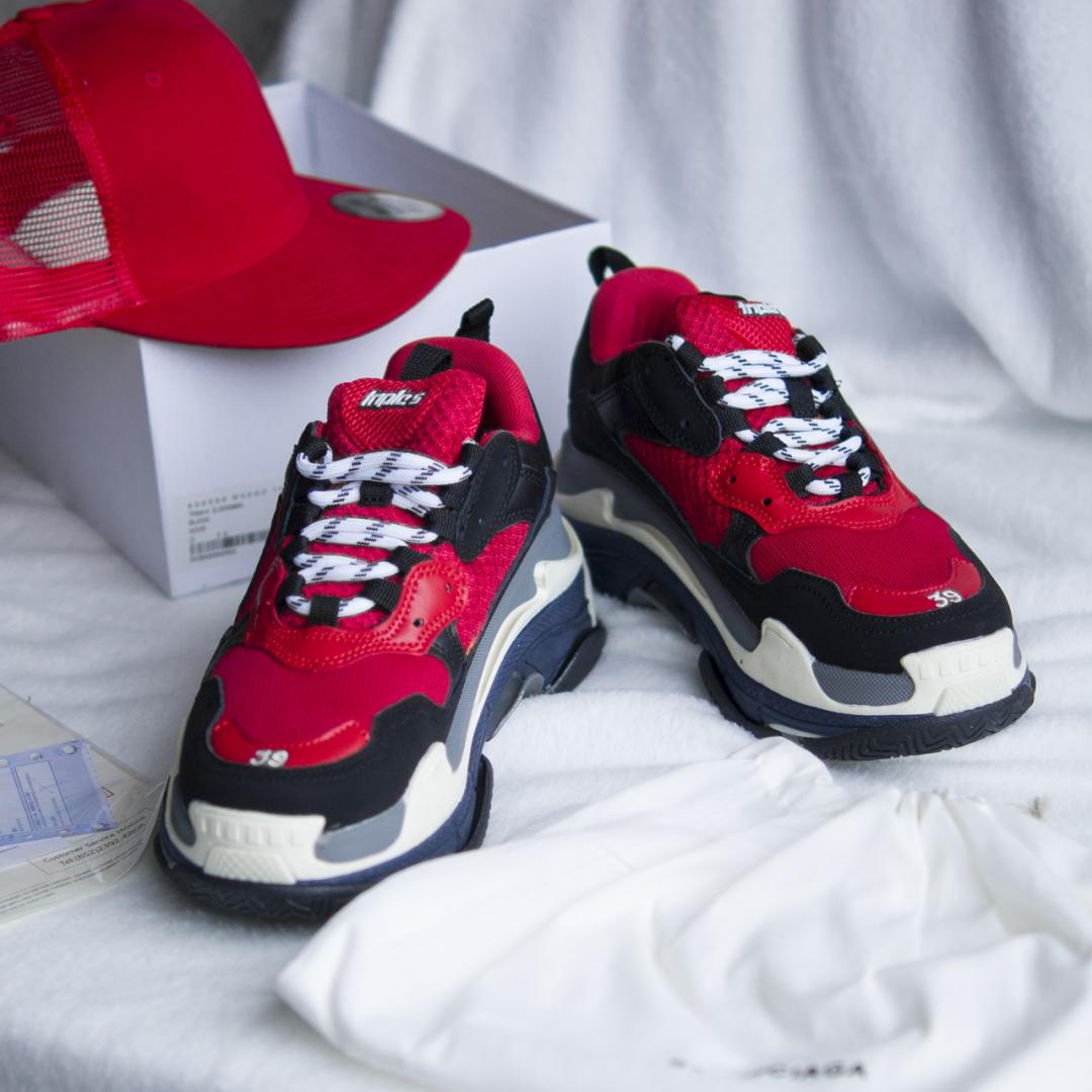 Balenciaga Triple S V1 Red Black