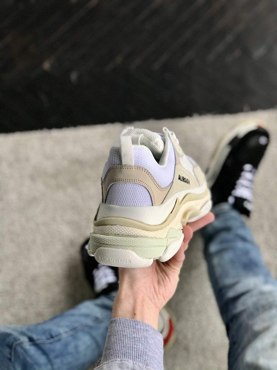 Balenciaga Triple S V1 Beige «Black Logo»