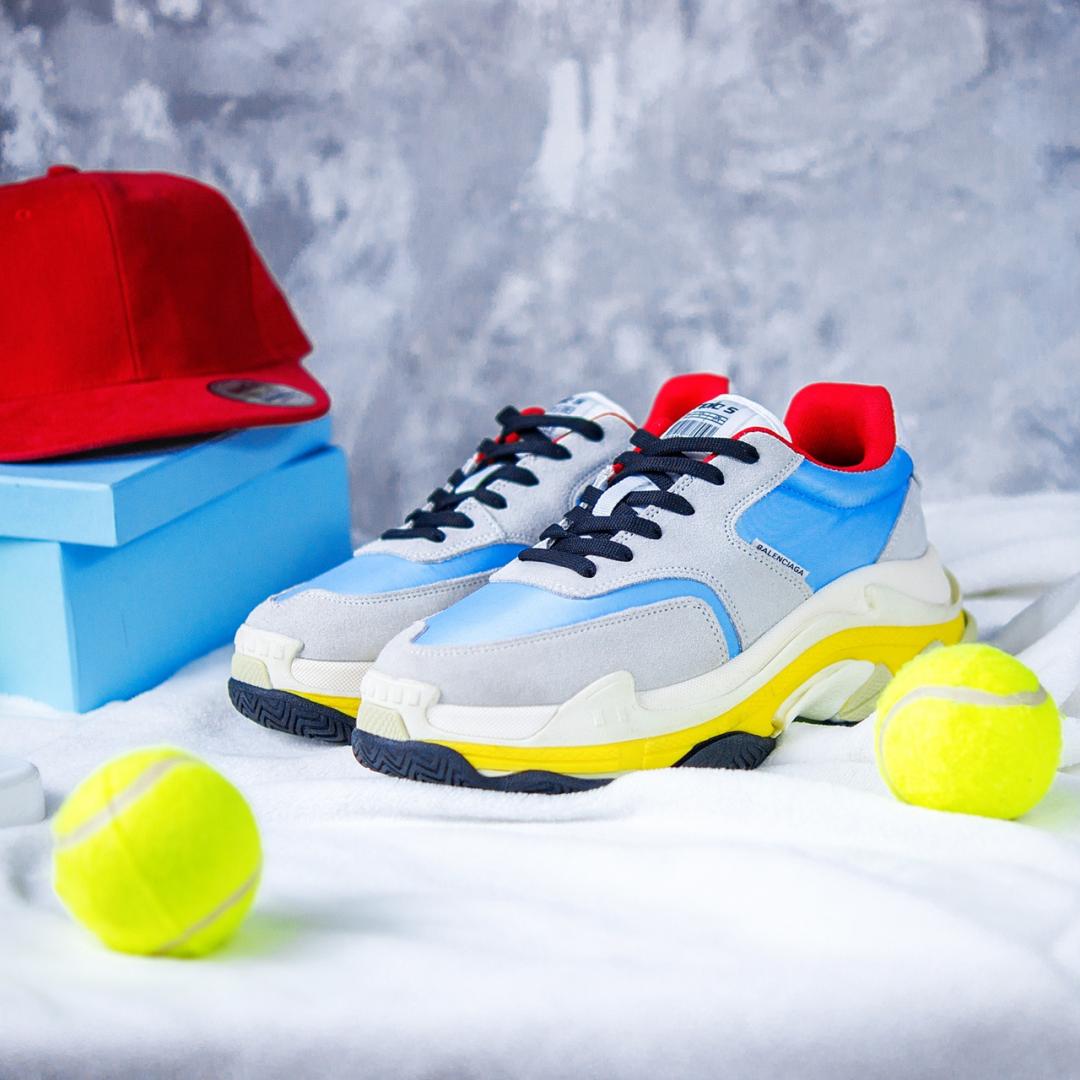 Balenciaga Triple S V2 Grey Blue Yellow