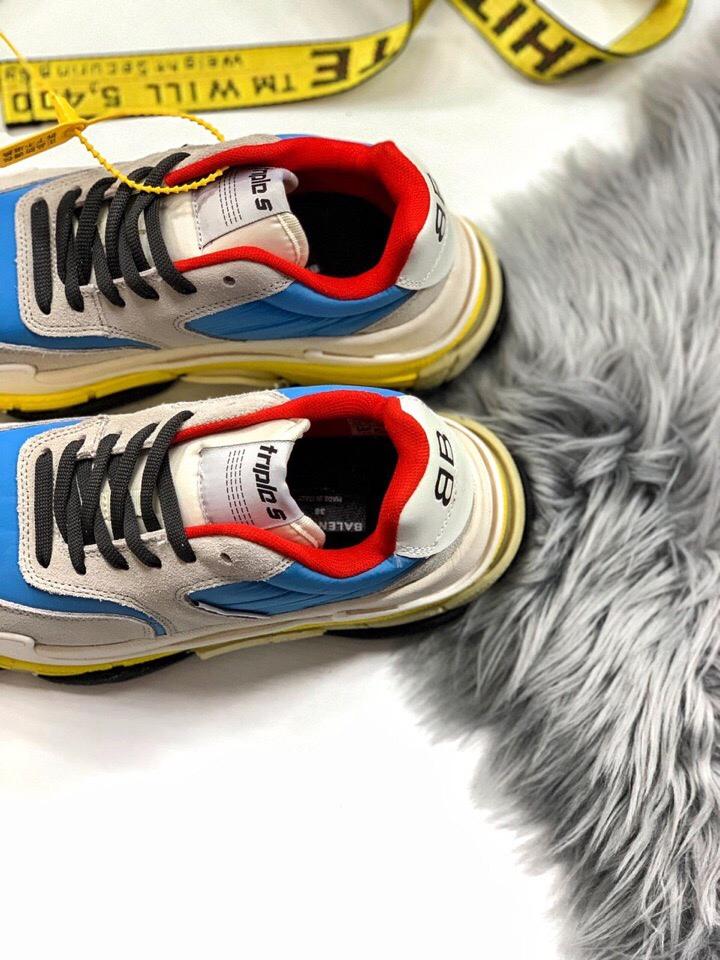 Balenciaga Triple S V2 Grey Blue Yellow